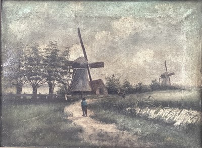 Lot 183 - Three Dutch landscapes, oil on canvas, each 29cm x 40cm, framed (3)