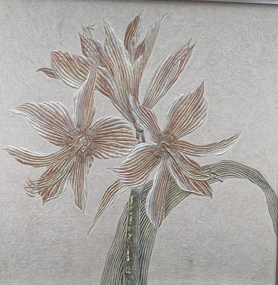 Lot 218 - Russian School (contemporary) oil on canvas, Hippeastrum, signed and dated 2007 verso, 60 x 60cm, framed