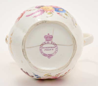 Lot 46 - H.M. Queen Victoria Buckingham Palace jug with painted floral sprays