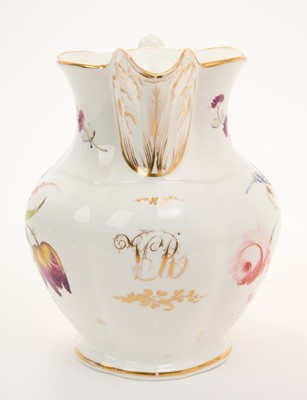 Lot 46 - H.M. Queen Victoria Buckingham Palace jug with painted floral sprays