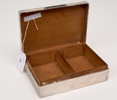 Lot 13 - Admiral Earl Mountbatten of Burma, silver presentation cigarette box inscribed on lid ' To Lieutenant E.P.Young Royal Navy on the occasion of his marriage 11th December 1926 from Louis Mo...
