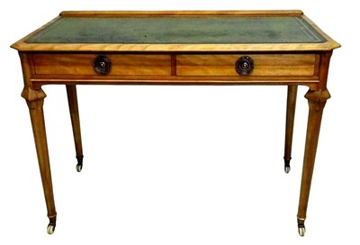 Lot 1720 - Late 19th century satin birch writing table