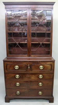 Lot 1544 - Regency mahogany secrétaire bookcase