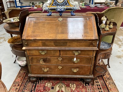 Lot 1586 - Early 18th century walnut bureau