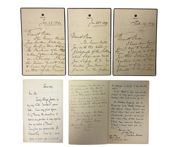 Lot 39 - Sir Alexander Nelson Hood, 5th Duke of Brontë, KCVO, OCI (1854-1938) - fascinating group of correspondence