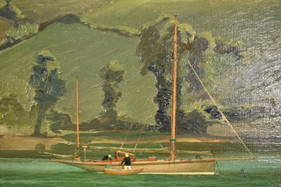 Lot 1250 - *Charles Pears (1873-1958) oil on canvas - Yachting in the Fal Estuary, signed, framed