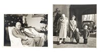 Lot 7 - Fine 1950s black and white photograph of HM...