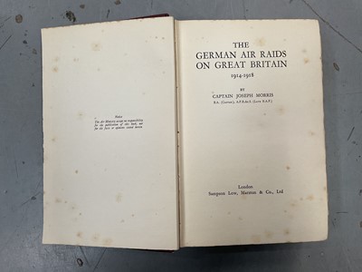 Lot 658 - The German Air Raids on Great Britain 1914-1918, by Captain Joseph Morris, including many fold-out maps