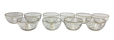 Lot 68 - Set of ten late 19th century Continental Royal glass rinsers