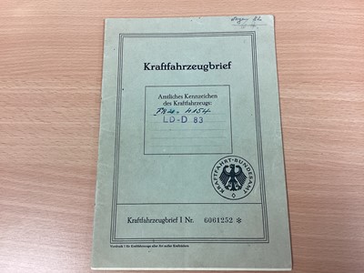 Lot 3 - 1952 Mercedes - Benz 220 Type A Cabriolet, reg. no. FCF 902D