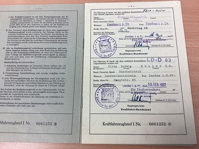 Lot 3 - 1952 Mercedes - Benz 220 Type A Cabriolet, reg. no. FCF 902D
