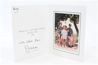 Lot 72 - Diana Princess of Wales- signed 1996 Christmas...