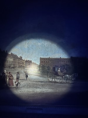 Lot 1301 - Edward Dayes (1763-1804) oil on canvas - Grosvenor Square, circa 1785, 71.5cm x 91.5cm, in fine 'Kent' frame.Provenance: property from Edward Curzon, 6th Earl Howe of Gopsall Park and