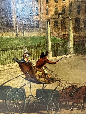 Lot 1302 - Edward Dayes (1763-1804) oil on canvas - Hanover Square, circa 1785, 71.5cm x 91.5cm, in fine 'Kent' frame.Provenance: property from Edward Curzon, 6th Earl Howe of Gopsall Park