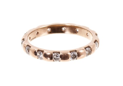 Lot 676 - Angelic Diamonds 'Anderby' 9ct rose gold full band diamond eternity ring
