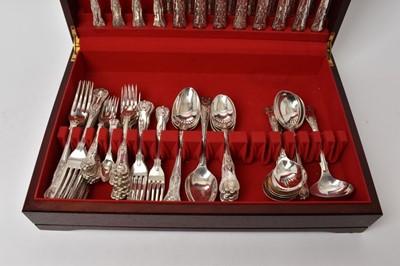 Lot 510 - A comprehensive selection of matching contemporary silver Kings pattern with diamond heel cutlery