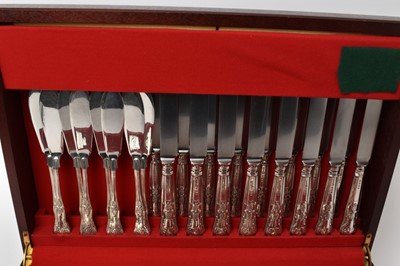 Lot 510 - A comprehensive selection of matching contemporary silver Kings pattern with diamond heel cutlery