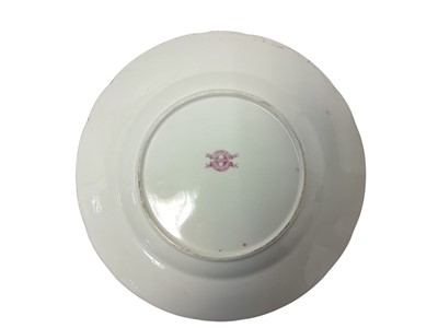 Lot 139 - H.R.H. Edward Prince of Wales (later King Edward VII), scarce Mintons dinner plate made for the Royal Yacht Osborne with painted crowned P.O.W. cyphers within garters and fouled anchor badges wit...
