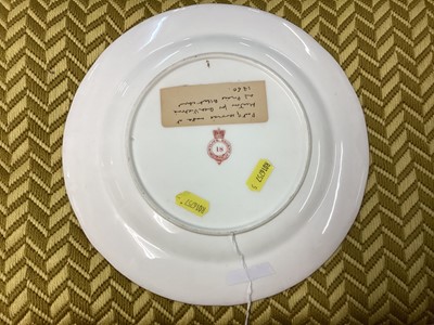 Lot 155 - H.M. Queen Victoria and H.R.H. Prince Albert The Prince Consort, fine Mintons Royal dinner plate with central crowned VA cypher within polychrome painted floral swags and wreaths on blue and gilt...