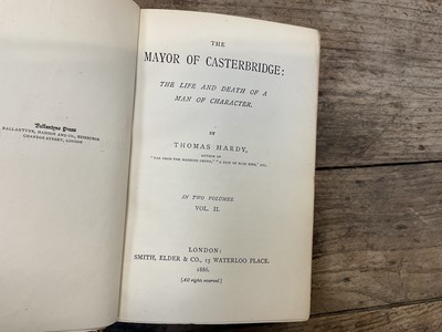Lot 995 - Thomas Hardy - Major of Casterbridge, 1886 first edition in book form