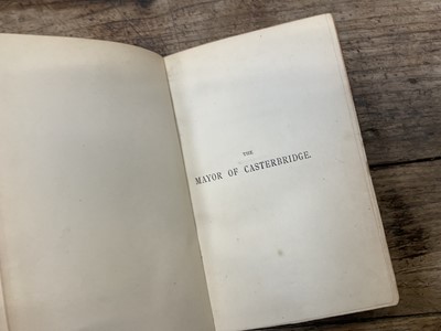Lot 995 - Thomas Hardy - Major of Casterbridge, 1886 first edition in book form