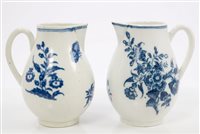 Lot 131 - 18th century Worcester ovoid milk jug with...