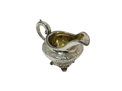 Lot 325 - William IV silver cream jug (London 1836)