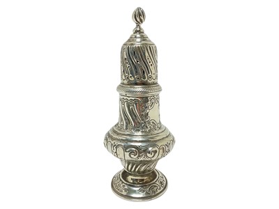 Lot 326 - Edwardian silver sugar caster