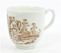 Lot 146 - 18th century rare Worcester coffee cup with...