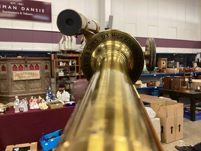 Lot 2424 - Fine Victorian brass telescope by Watson on tripod stand