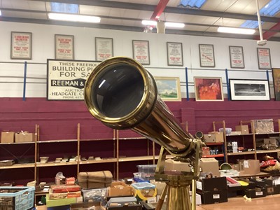 Lot 2424 - Fine Victorian brass telescope by Watson on tripod stand