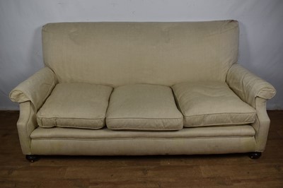 Lot 1618 - Cream upholstered three seater country house style settee