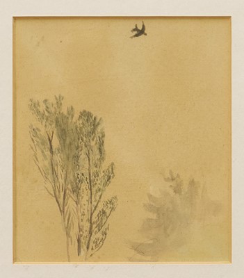 Lot 1085 - *Mary Potter (1900-1981) watercolour - 'Poplars', 14cm x 12cm, in glazed frame