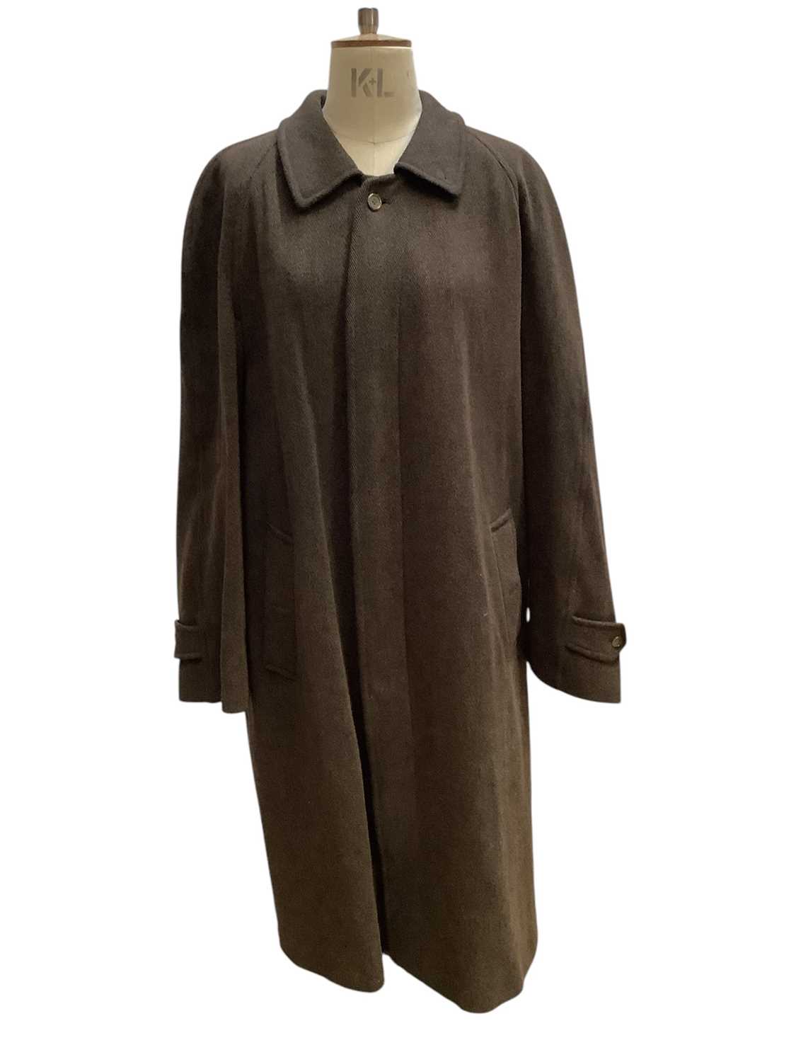 Lot 2128 - Burberry's c.1980s men's wool mix overcoat size 54 Long.