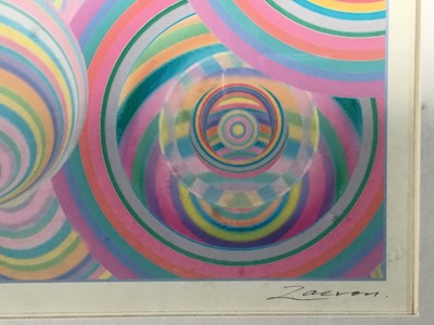 Lot 21 - Richard Drew, known as Zacron (British, 1943-2012) Archival print, Universe 13, the return, signed inscribed and numbered 1/100, I,age 25 x 25cm, glazed frame