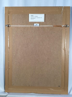 Lot 21 - Richard Drew, known as Zacron (British, 1943-2012) Archival print, Universe 13, the return, signed inscribed and numbered 1/100, I,age 25 x 25cm, glazed frame