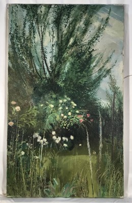 Lot 13 - Richard Drew, known as Zacron (British, 1943-2012), oil on canvas, Lanscape, unsigned, 80 x 46cm