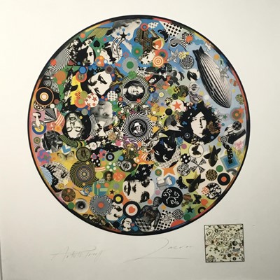 Lot 1 - Richard Drew, known as Zacron (British, 1943-2012) screen print - Led Zeppelin III album pin wheel