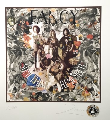 Lot 8 - Richard Drew, known as Zacron (British, 1943-2012) silkscreen print - Fancy album cover 'Something to Remember', signed and numbered 1/250, 67 x 67cm, glazed frame. NB: Fancy were a short lived...