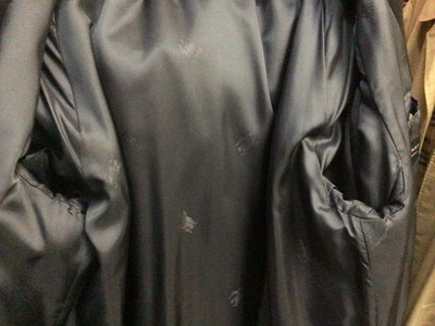 Lot 2150 - Burberrys' men's grey herringbone Harris Tweed overcoat. Size 52 RL.