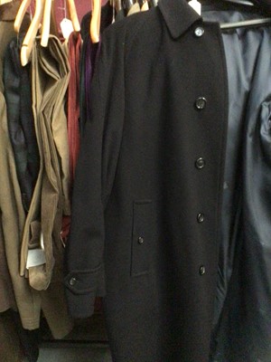 Lot 2150 - Burberrys' men's grey herringbone Harris Tweed overcoat. Size 52 RL.