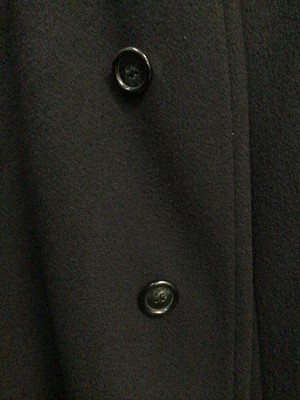 Lot 2150 - Burberrys' men's grey herringbone Harris Tweed overcoat. Size 52 RL.