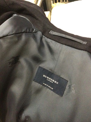 Lot 2151 - Burberry men's navy cashmere overcoat size 54 L
