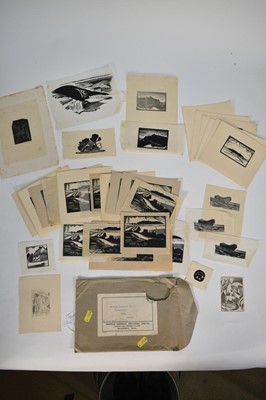 Lot 1375 - Bertram Buchanan (b. 1881) collection of woodcut prints, unframed