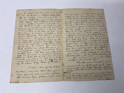 Lot 1638 - Joseph Conrad interest - Handwritten letter