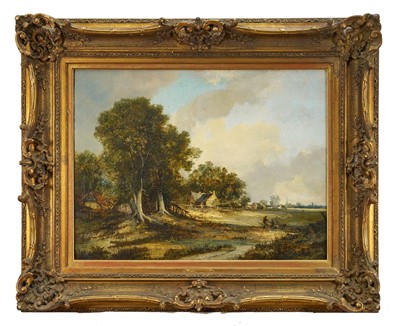 Lot 1232 - William Henry Crome (1806-1873) oil on canvas - Landscape towards Norwich, 50cm x 63cm, in gilt frame