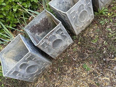 Lot 1550 - Set of four baroque-style lead planters