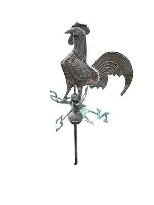 Lot 1560 - Copper Cockerel weather vane