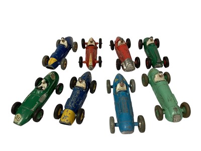 Lot 1832 - Selection of loose Dinky diecast models including Racing Cars, Sports Cars, lorries & other vehicles (2 boxes)