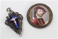 Lot 1057 - 19th century Silverer filigree and enamel...